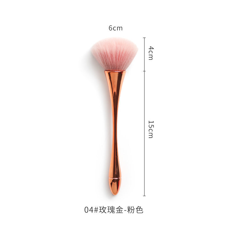 Nail dust brush pink rose flower shaped brush multifunctional nail trimming cleaning brush loose powder brush blush brush