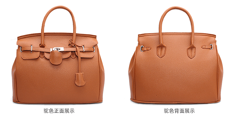 2024 Autumn and Winter Foreign Trade Women's Bags European and American Fashion Bags Lychee Pattern Platinum Bag Lock Large Capacity Handbags in Stock 