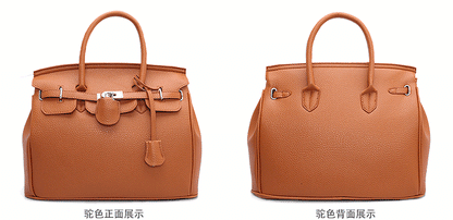 2024 Autumn and Winter Foreign Trade Women's Bags European and American Fashion Bags Lychee Pattern Platinum Bag Lock Large Capacity Handbags in Stock 