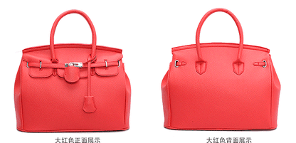 2024 Autumn and Winter Foreign Trade Women's Bags European and American Fashion Bags Lychee Pattern Platinum Bag Lock Large Capacity Handbags in Stock 