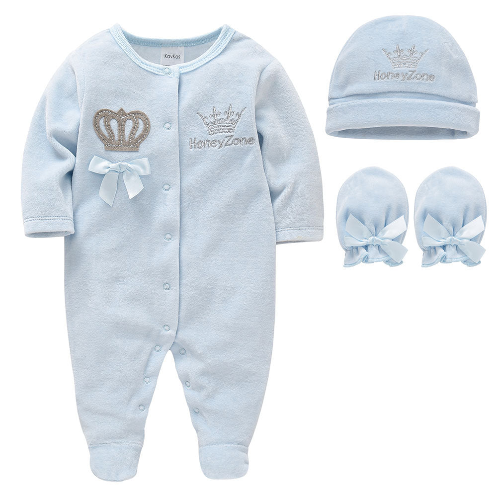 Amazon newborn clothes 3-piece set spring and autumn new arrival boy long-sleeved suit 0-1 year old baby jumpsuit cross-border