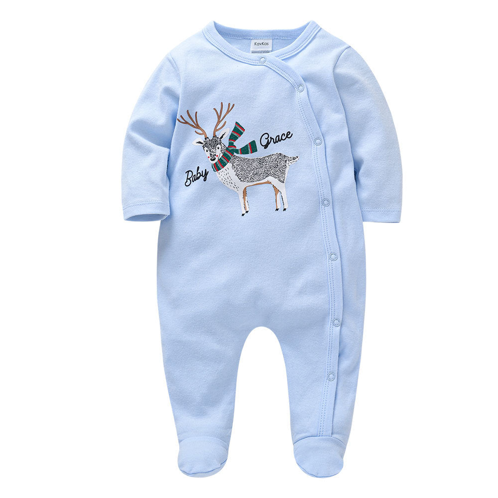 Autumn baby clothes, cartoon baby romper, long-sleeved casual baby jumpsuit, cross-border manufacturers