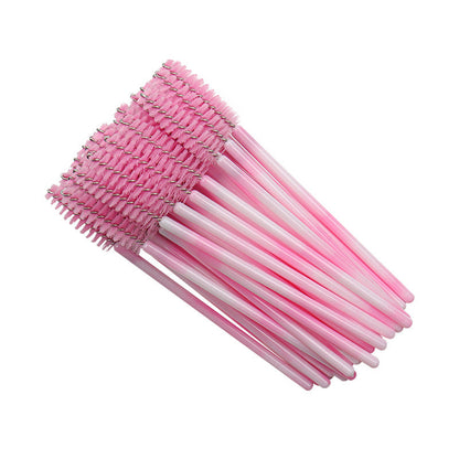 Wholesale two-color rod colored eyelash curler portable clinker rod nylon eyelash brush eyelash comb eyebrow comb wholesale