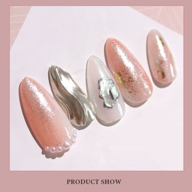 Japanese Internet celebrity nail art glitter highlight powder eye makeup stickers polarized powder fairy fine powder phototherapy nail decorations DIY