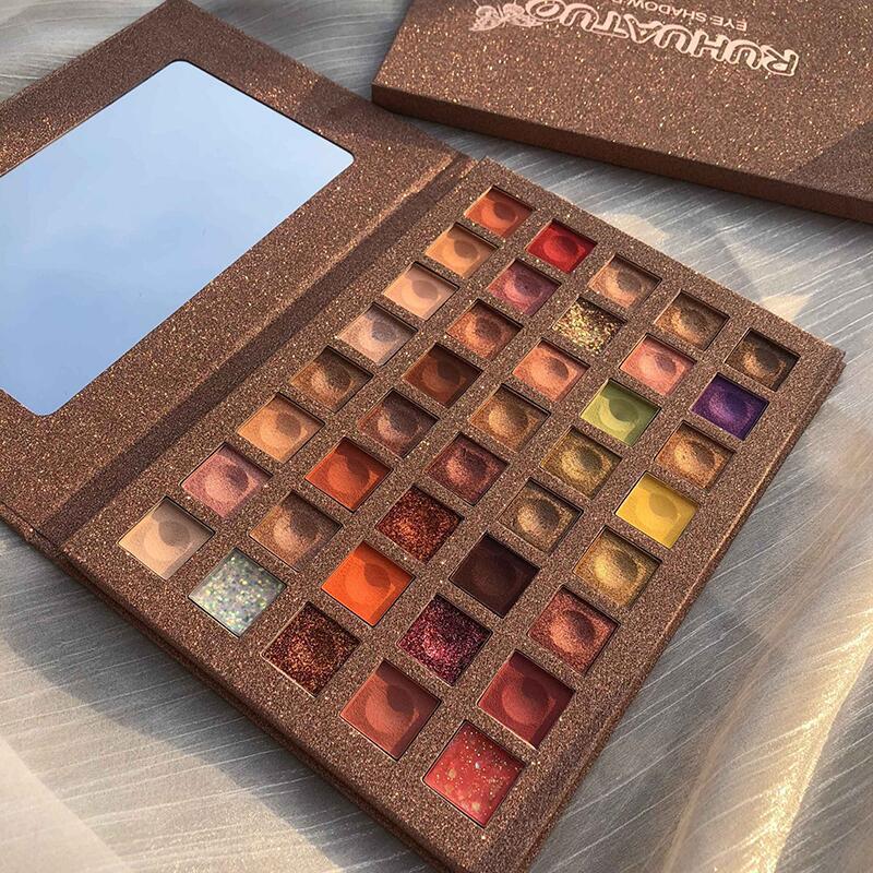 Ruhuatuo 40 Color Makeup Eyeshadow Palette Mashed Potato Glitter Matte Sequin Eyeshadow Beginners Affordable Beauty Wholesale 