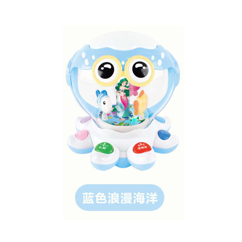 Polaroid fantasy ocean music octopus hand drum children's early education enlightenment learning to crawl toy English enlightenment early education machine