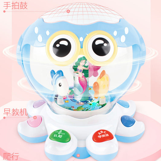 Polaroid fantasy ocean music octopus hand drum children's early education enlightenment learning to crawl toy English enlightenment early education machine