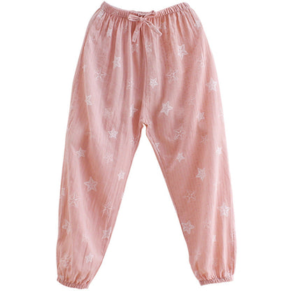 Girls' mosquito-proof pants 2024 new summer pants fashionable and stylish children's middle and large children's leggings nine-point pants lantern casual pants 