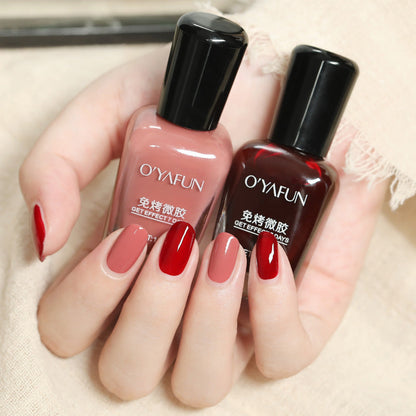 Ou Yafei 15ml no-bake nail polish long-lasting non-fading oily non-peelable 34-color quick-drying nail polish wholesale