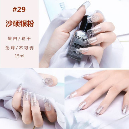 Ou Yafei 15ml no-bake nail polish long-lasting non-fading oily non-peelable 34-color quick-drying nail polish wholesale