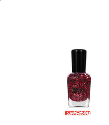 Ou Yafei nail polish no baking oil quick drying sequins glitter powder can not be peeled 15ML nail polish long-lasting no fading