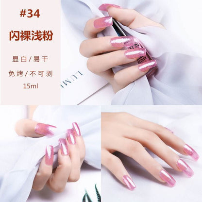 Ou Yafei 15ml no-bake nail polish long-lasting non-fading oily non-peelable 34-color quick-drying nail polish wholesale