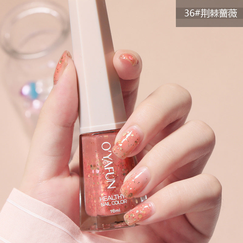 Ou Yafei's new no-bake nail polish 48 colors optional long-lasting non-fading non-peelable quick-drying nail polish wholesale