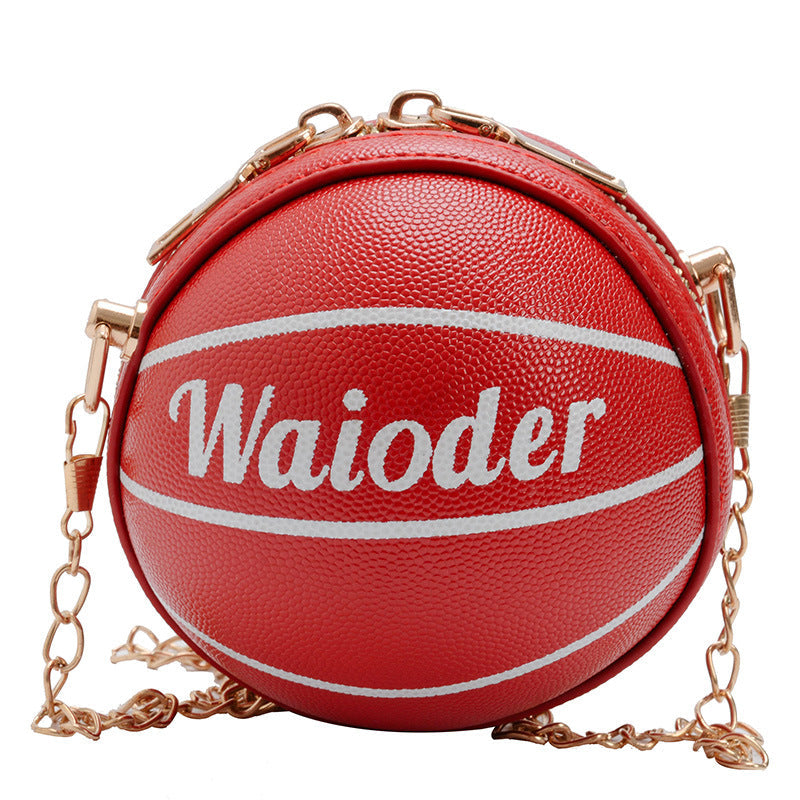 Fashion personality men and women baby coin bag new style basketball small round bag street hip-hop boy crossbody bag 