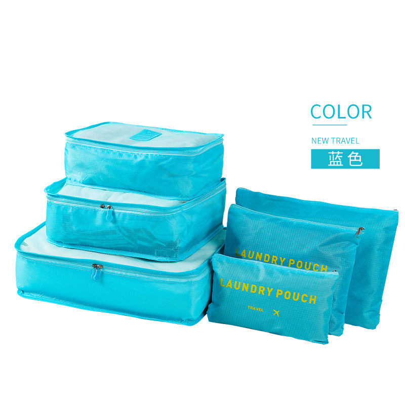 Korean travel storage bag six-piece set travel large travel storage 6-piece set storage bag factory LOGO production 