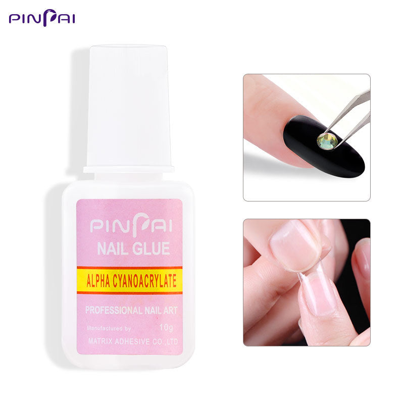 Nail glue nail stickers diamond fake piece special glue jewelry diamond nail glue 10g with brush factory direct sales