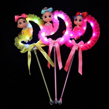 Hot sale led luminous fairy wand doll magic wand luminous doll flash children's toys