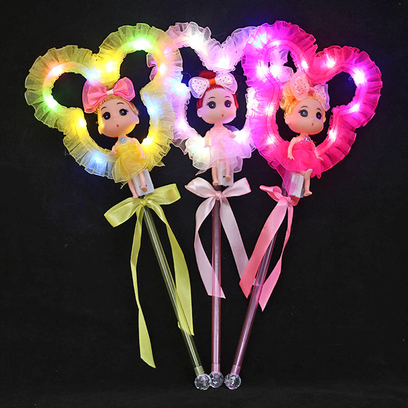 Hot sale led luminous fairy wand doll magic wand luminous doll flash children's toys