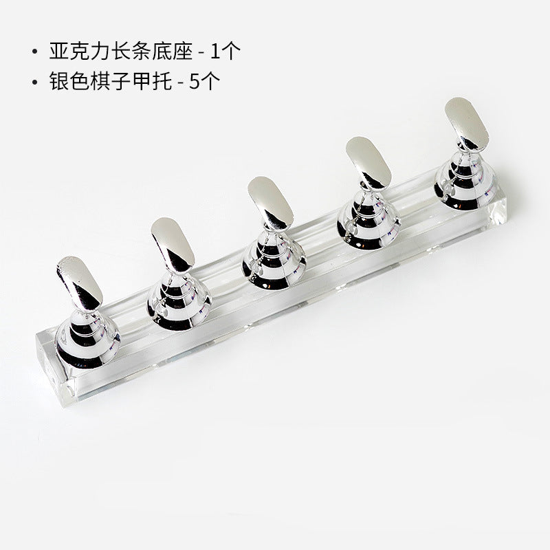 Japanese nail art practice nail plate support nail support base acrylic chess piece base nail art work display practice stand