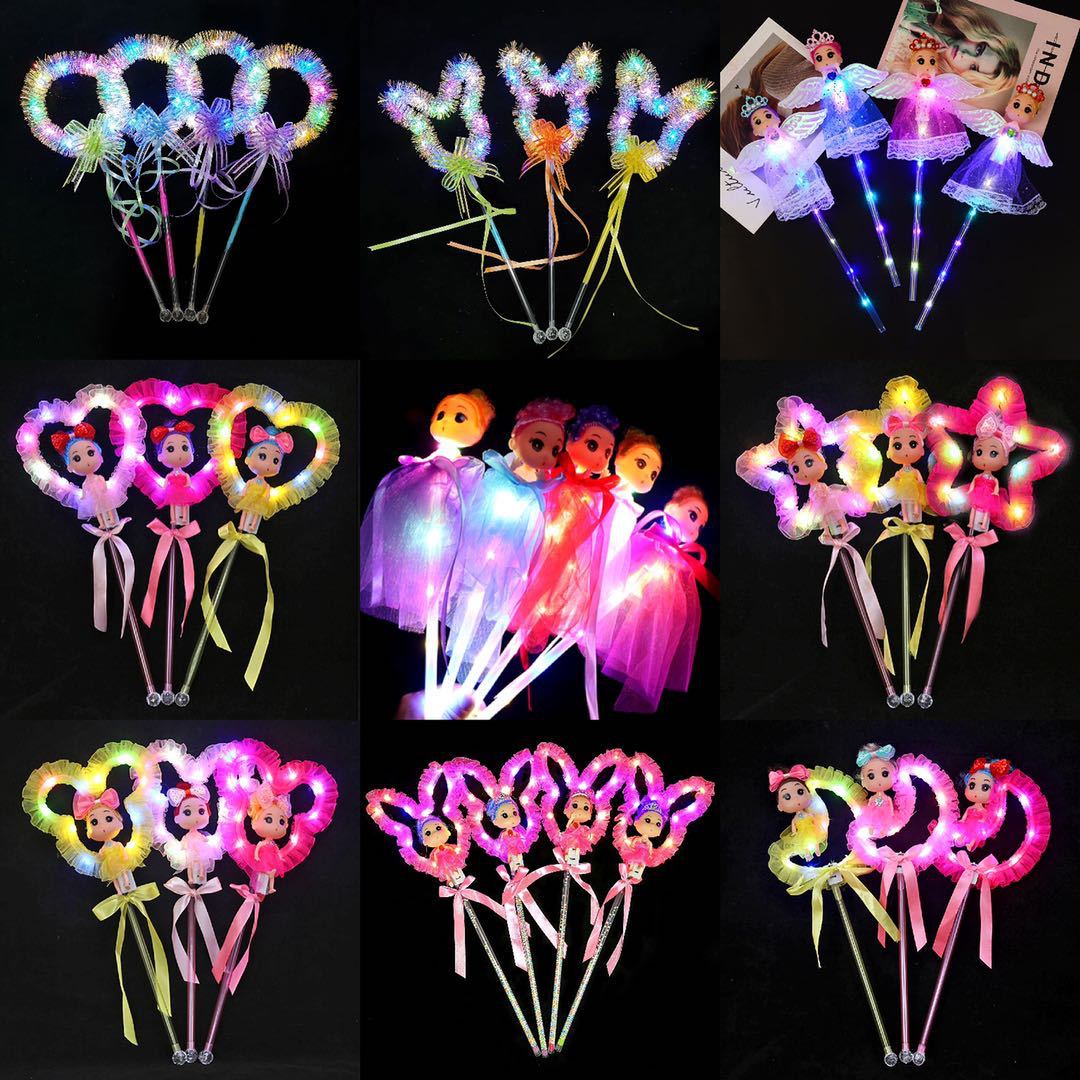 New windmill cartoon star ball luminous magic wand stall night market scan code small gift flash toy supply