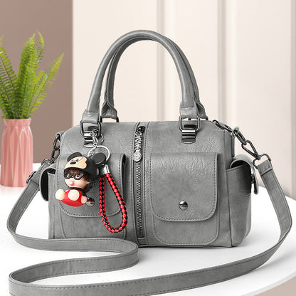 2024 autumn and winter new fashion Korean cute doll pendant women's shoulder crossbody handbag one piece 