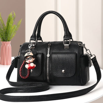 2024 autumn and winter new fashion Korean cute doll pendant women's shoulder crossbody handbag one piece 