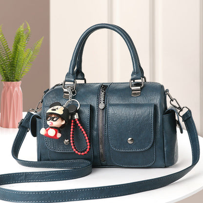 2024 autumn and winter new fashion Korean cute doll pendant women's shoulder crossbody handbag one piece 