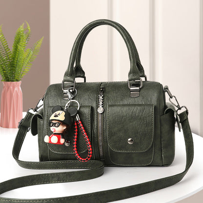 2024 autumn and winter new fashion Korean cute doll pendant women's shoulder crossbody handbag one piece 