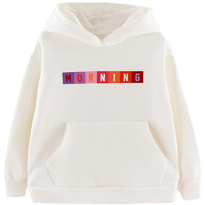 Girls sweatshirt 2024 new spring and autumn fashion hooded tops stylish middle and large children's casual jacket trendy spring