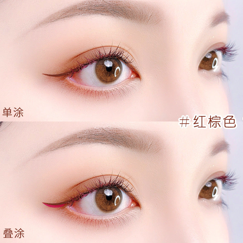 Internet celebrity colored eyeliner waterproof long-lasting non-smudged ultra-fine white eyeliner pen beginner novice makeup