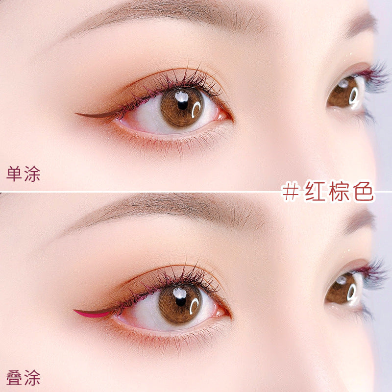 Internet celebrity colored eyeliner waterproof long-lasting non-smudged ultra-fine white eyeliner pen beginner novice makeup