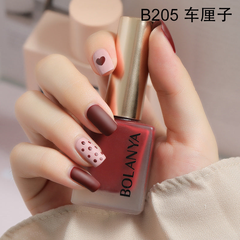 Matte water-based nail polish, no baking, long-lasting, hot-selling, non-tearable, whitening, matte, quick-drying nail polish wholesale set