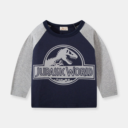 betop children's clothing autumn new products children's T-shirt dinosaur bottoming shirt pure cotton baby T-shirt boy clothes delivery