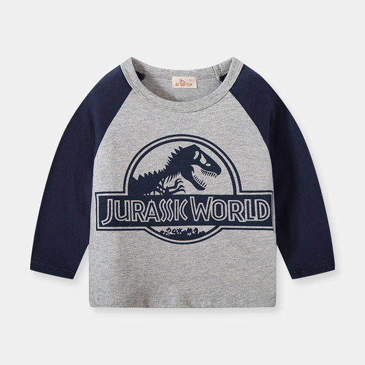 betop children's clothing autumn new products children's T-shirt dinosaur bottoming shirt pure cotton baby T-shirt boy clothes delivery