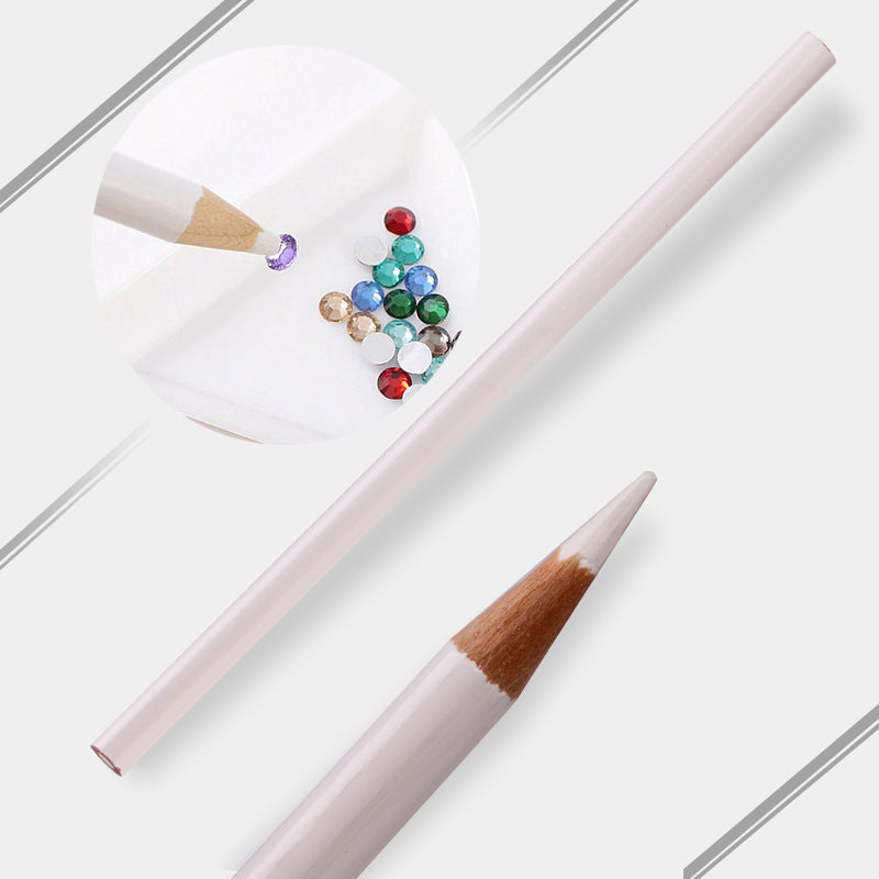 Finger nail art nail point drilling tool accessories special point drilling pencil point with self-adhesive stickers drilling crayon pencil