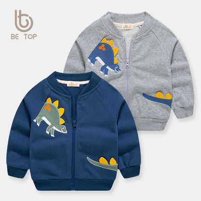 Autumn Zipper Shirt Boys Jacket 2021 New Style Baseball Jacket Children's Top Casual Baby Jacket Cardigan