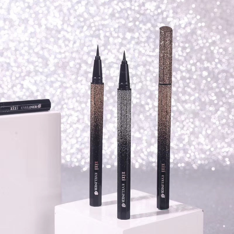 តារាល្បីអ៊ីនធឺណែតDouyin xixi Galaxy Starry Sky Eyeliner សម្រាប់អ្នកចាប់ផ្តើមដំបូង ជាប់បានយូរ មិនជ្រាបទឹក និងមិនងាយប្រឡាក់ មាន12 ពណ៌