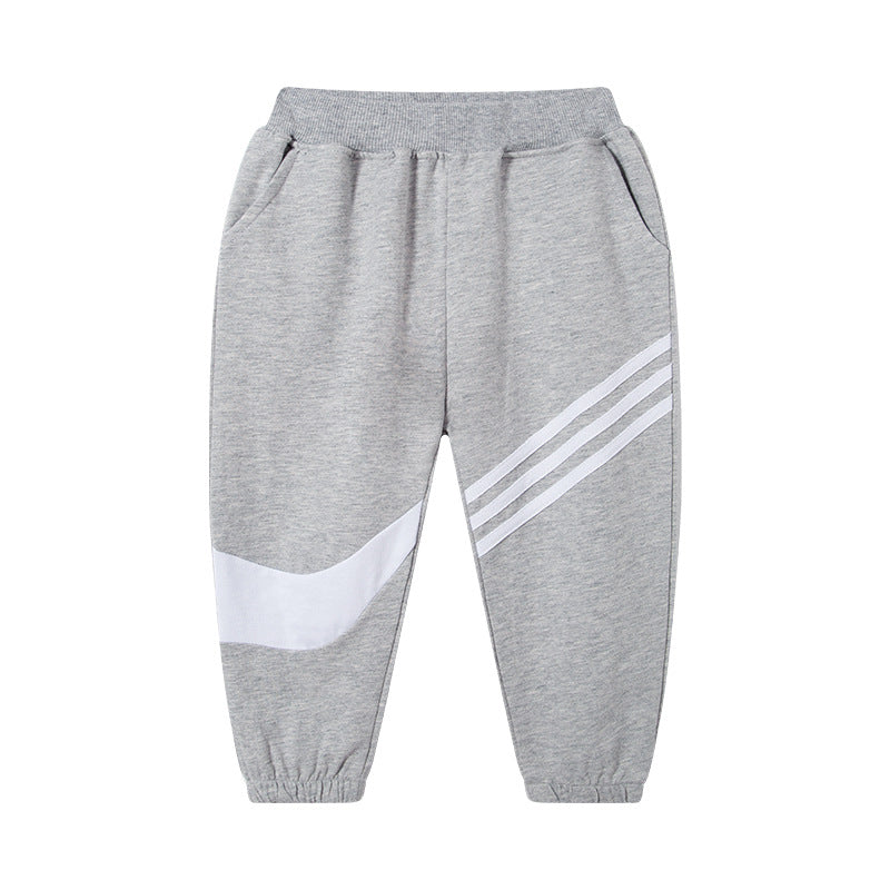 2024 Spring and Autumn Children's Clothing Children's Cotton Casual Trousers Boys' Sports Pants Bloomers with Legs Fashion One Piece Delivery