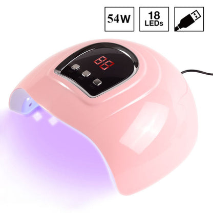 54w large space dual light source UV nail lamp sun nail lamp pink led light therapy machine nail light therapy machine