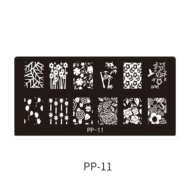 Nail art transfer steel plate printing template butterfly fantasy fairy Christmas carriage painted printing steel plate nail art printing