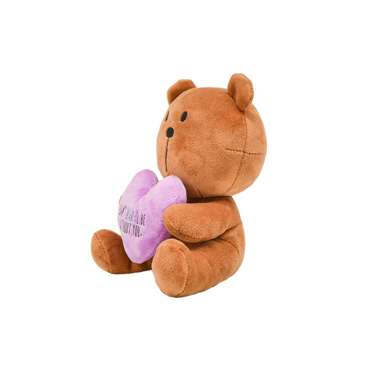 Cartoon Love Bear Plush Toy Cute Bear Doll Doll Children's Doll Pillow Gift Gift