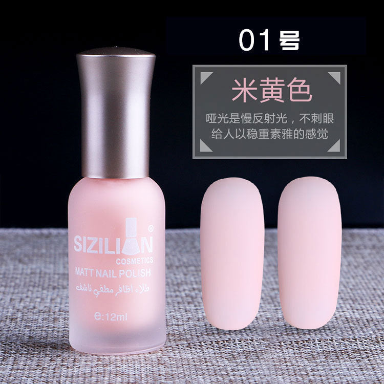 Factory direct sales hot sale matte nude nail polish frosted cross-border non-peelable quick-drying long-lasting nail polish wholesale 