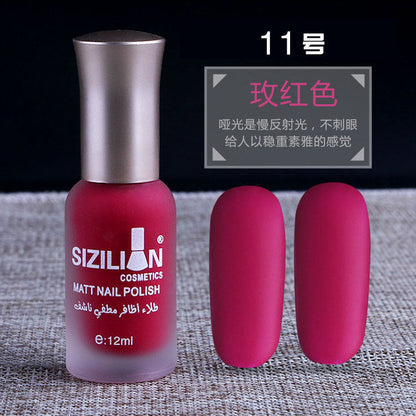 Factory direct sales hot sale matte nude nail polish frosted cross-border non-peelable quick-drying long-lasting nail polish wholesale 