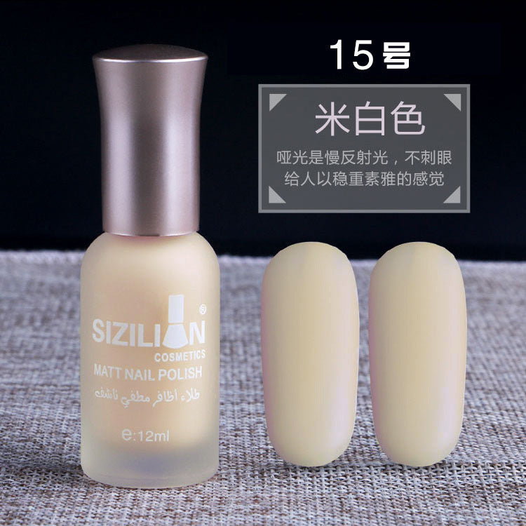 Factory direct sales hot sale matte nude nail polish frosted cross-border non-peelable quick-drying long-lasting nail polish wholesale 