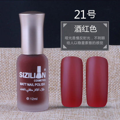 Factory direct sales hot sale matte nude nail polish frosted cross-border non-peelable quick-drying long-lasting nail polish wholesale 