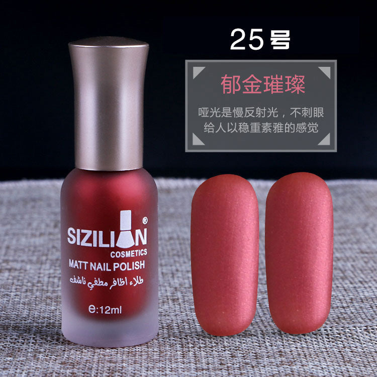 Factory direct sales hot sale matte nude nail polish frosted cross-border non-peelable quick-drying long-lasting nail polish wholesale 