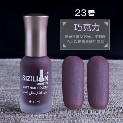 Factory direct sales hot sale matte nude nail polish frosted cross-border non-peelable quick-drying long-lasting nail polish wholesale 