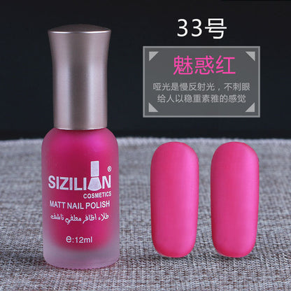 Factory direct sales hot sale matte nude nail polish frosted cross-border non-peelable quick-drying long-lasting nail polish wholesale 