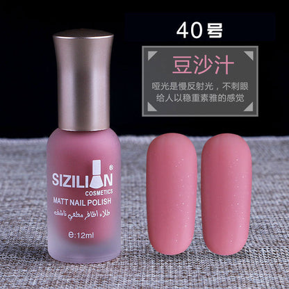 Factory direct sales hot sale matte nude nail polish frosted cross-border non-peelable quick-drying long-lasting nail polish wholesale 