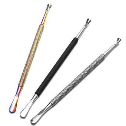 Stainless steel dead skin fork U-shaped nail art dead skin knife push fork hand cuticle barb trimming nail care tool